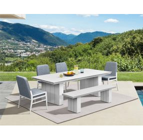 Nash Outdoor Dining Blue Upholstered Outdoor Side Chair Set of 2