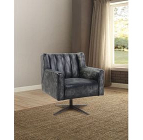 Brancaster Vintage Black Leather Upholstered Office Chair