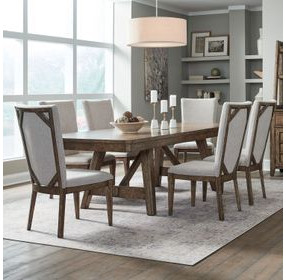 Carolina Park Amber Brown 102" Extendable Rectangular Dining Table