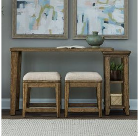 Carolina Park Amber Brown Rectangular Console Table