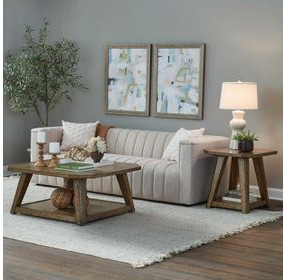 Carolina Park Amber Brown Octagonal End Table