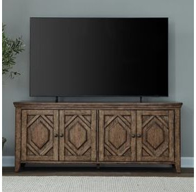 Carolina Park Amber Brown 78" TV Stand