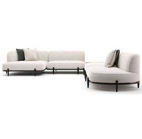 Madera Oatmeal 4 Piece Modular Large L Sectional with Pillows