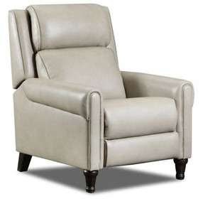 Preston Cobblestone Leather Triple Power Swivel Glider Recliner with USB Charging