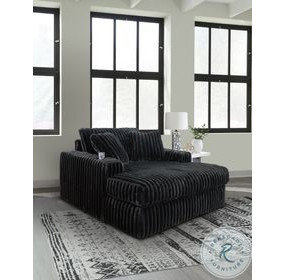 Midnight Madness Onyx Black Oversized Chaise