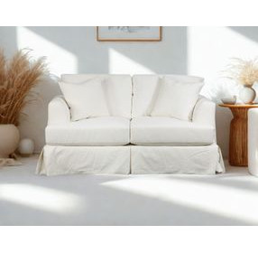 Sutton Snow Slip Cover 67" Loveseat