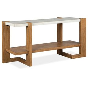 Carrington Honey Wheat Rectangular Granite Top Sofa Table