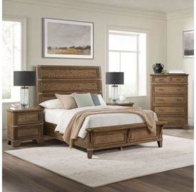 Forge Weathered Chestnut Queen Panel Bed