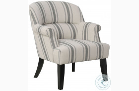 DS-2524-900-1 Cambridge Black Stripe Upholstered Roll Arm Accent Chair
