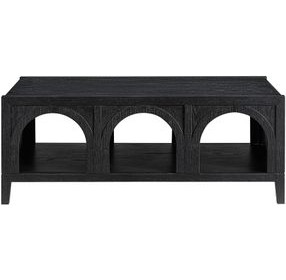 Fitzgerald Black Rectangular Occasional Table Set
