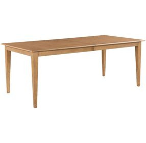 Kafe Cappuccino 80" Rectangular Leg Extendable Dining Room Set