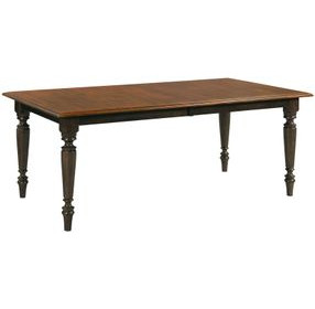 Nicholas Bridgetown Black and Heritage Maple Rectangular Extendable Dining Room Set