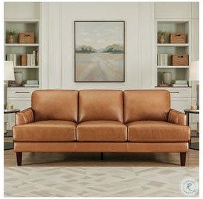 Ada Cognac Leather Living Room Set