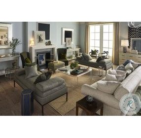 Truly Glass And Polished Nickel Gallery Tray Side Table