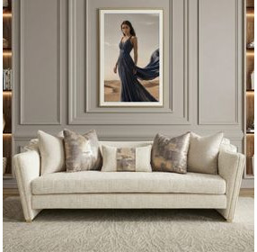 La Terrazza Cappuccino and Light Champagne 96" Sofa