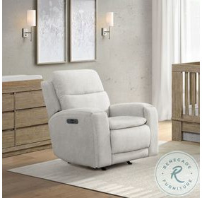 Aiden Almond Triple Power Glider Recliner with USB Port