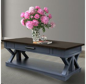 Americana Modern Denim Cocktail Table