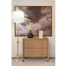 Andre Natural Oak 2 Drawer Side Table