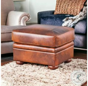 Arizona Marco Leather Upholstered Rectangular Ottoman