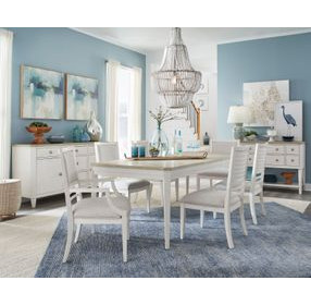 Echo Isles Sea Pearl and Driftwood Extendable Rectangular Dining Room Set