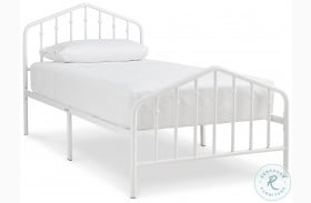 Trentlore White Arch Twin Metal Bed