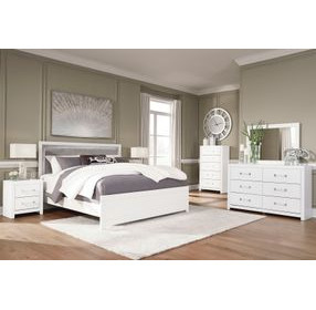 Marzoni Matte White Rectangular Dresser Mirror