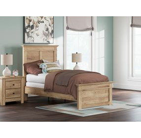 Allihauser Tan Twin Panel Bed