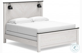 Schoenberg White King Panel Bed