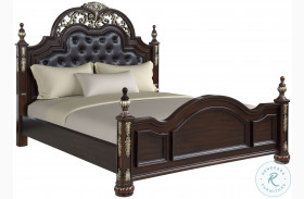 Maximus Madeira California King Upholstered Poster Bed