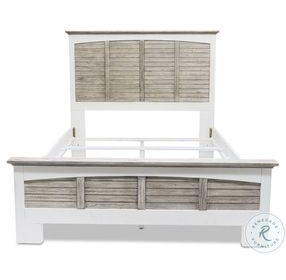 Island Haven Dapple Grey and Blanc Bedroom Set