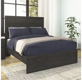 Belachime Black Full Panel Bed