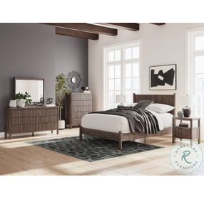 Cadmori Brown Queen Panel Platform Bed