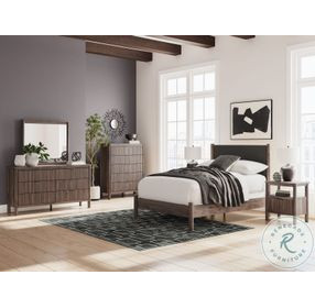 Cadmori Brown Full Upholstered Panel Bed