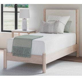 Cadmori Tan And White Youth Panel Upholstered Bedroom Set