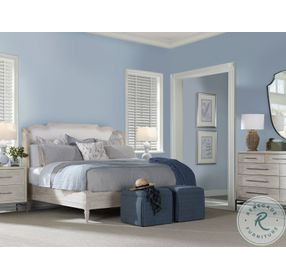 Nichole White Rustic And Beiges Upholstered California King Platform Bed