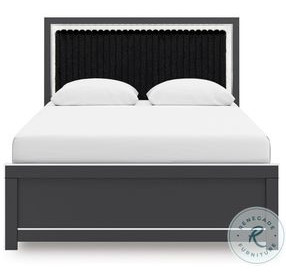 Ravalori Black Upholstered Panel Bedroom Set