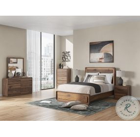 Hollinaze Walnut Brown Queen Panel Bed