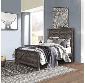 Wynnlow Gray Queen Crossbuck Panel Bed