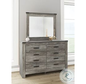 Frandern Gray Dresser with Mirror