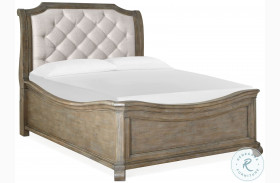 Tinley Park Dovetail Grey Queen Shaped Sleigh Bed