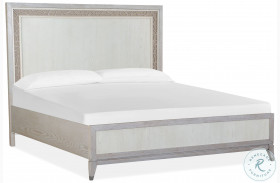 Lenox Warm Silver and Acadia White Cal. King Panel Bed