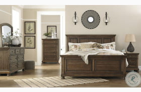 Flynnter Medium Brown Panel Bedroom Set