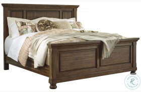 Flynnter Medium Brown Queen Panel Bed
