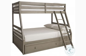 Lettner Light Gray Twin Over Full Bunk Bed With Under Storage