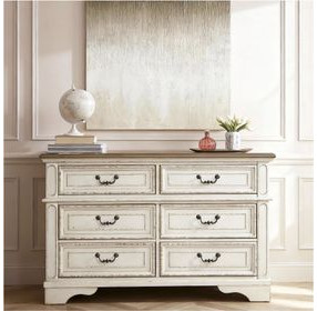 Realyn Chipped White Youth Dresser