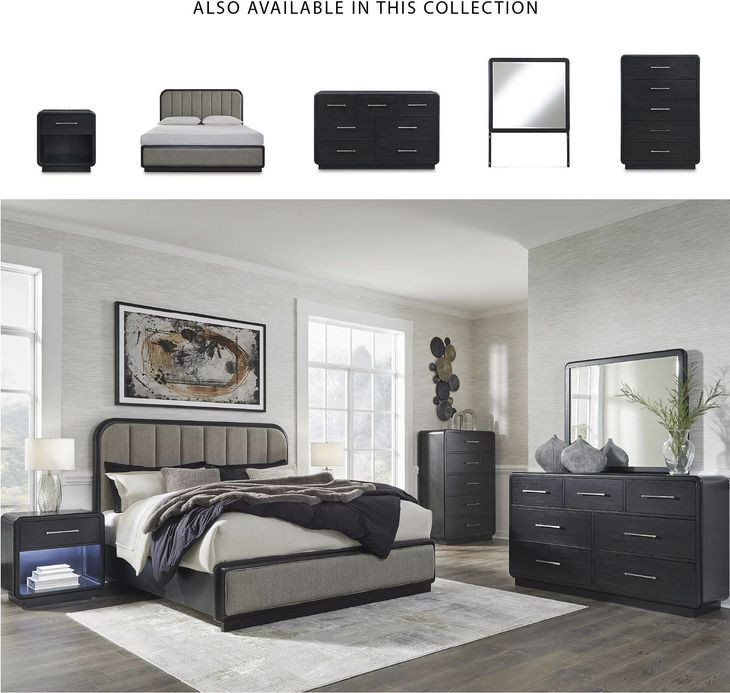 Rowanbeck Black Five Drawer Chest