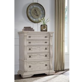 Valleymont Antique White 5 Drawer Chest