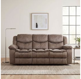 Bastrop Brown Double Reclining Sofa