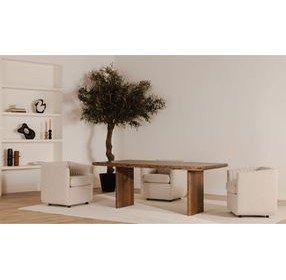 Lila Brown 98" Rectangular Dining Table
