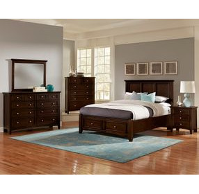 Bonanza Merlot Full Mansion Storage Panel Bed